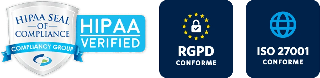 HIPAA, GDPR, ISO 27001 Compliant